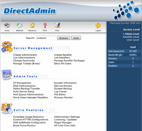DirectAdmin Panel